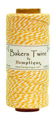 Cotton Bakers Twine - Yellow & White (2x2 Ply) - Hemptique