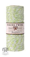 Cotton Bakers Twine Metallic Spool - Lime Green, White, & Silver