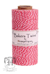 Cotton Bakers Twine - Rose Point - Pastel Red & White (2x2 Ply)