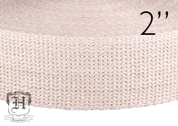 Hemp Webbing - 2" Natural - By-The-Meter - Hemptique