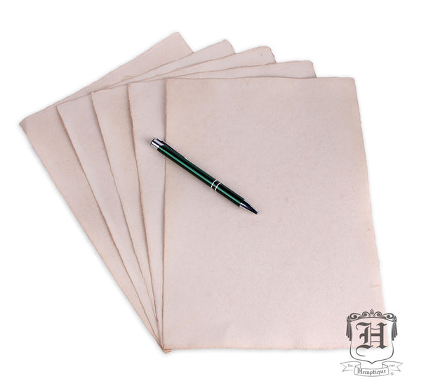 Handmade Hemp Paper Antique 5 Sheet Pack (A4 125GSM) - Hemptique