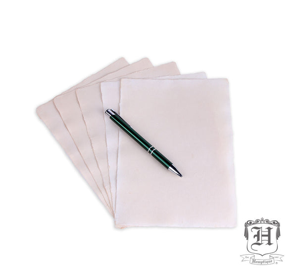 Handmade Hemp Paper Antique 5 Sheet Pack (A5 125GSM) - Hemptique