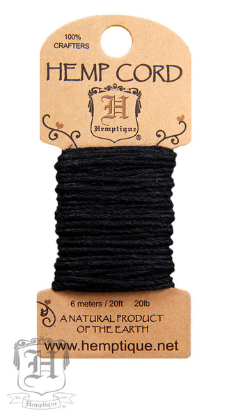 Hemp Cord Mini Card - Black #20