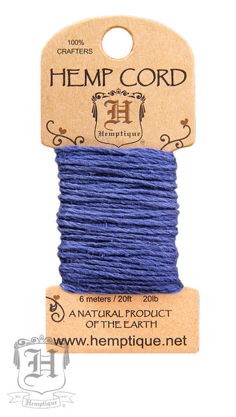 Hemp Cord Mini Card - Blue #20