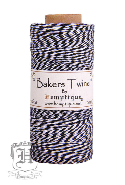 Cotton Bakers Twine - Black & White (2x2 Ply)