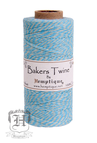 Cotton Bakers Twine - Blue Moon - Light Blue & Yellow (2x2 Ply)