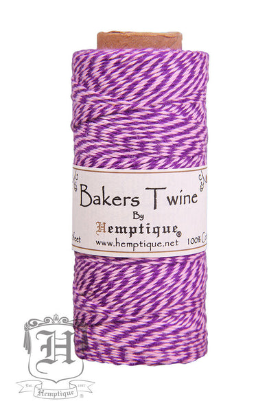 Cotton Bakers Twine - Dark Purple & Light Pink (2x2 Ply)