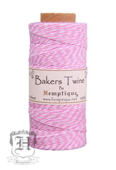 Cotton Bakers Twine - Light Pink & White (2x2 Ply)