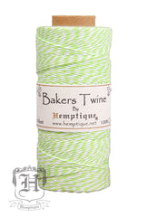 Cotton Bakers Twine - Lime Green & White (2x2 Ply)