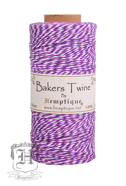 Cotton Bakers Twine - Purple & White (2x2 Ply) - Hemptique