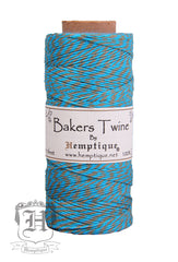 Cotton Bakers Twine - Turquoise & Dusty Olive (2x2 Ply) - Hemptique