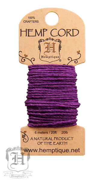Hemp Cord Mini Card - Dark Purple #20 - Hemptique