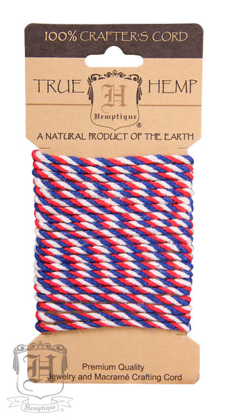 Dyed Hemp Rope - Americana (4mm) - Hemptique