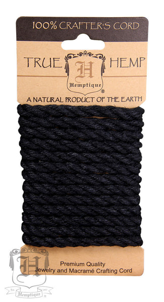 Dyed Hemp Rope - Black (6mm) - Hemptique