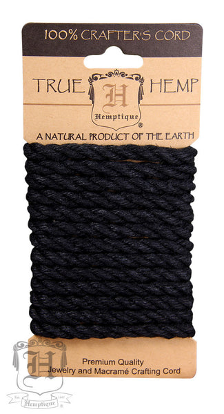 Dyed Hemp Rope - Black (6mm) - Hemptique