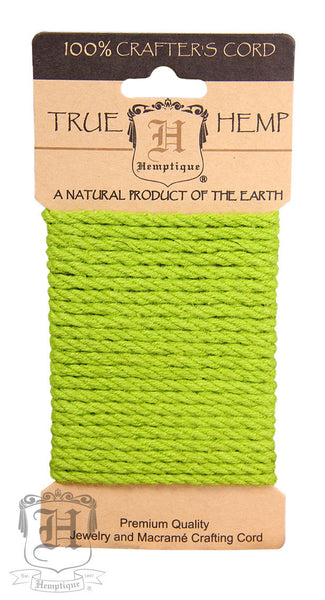 Dyed Hemp Rope - Lime Green (4mm) - Hemptique