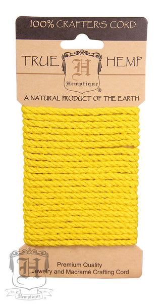 Dyed Hemp Rope - Yellow (4mm) - Hemptique