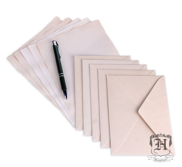 Handmade Hemp Paper Card Set 5-Pack Antique (A5 250GSM) - Hemptique