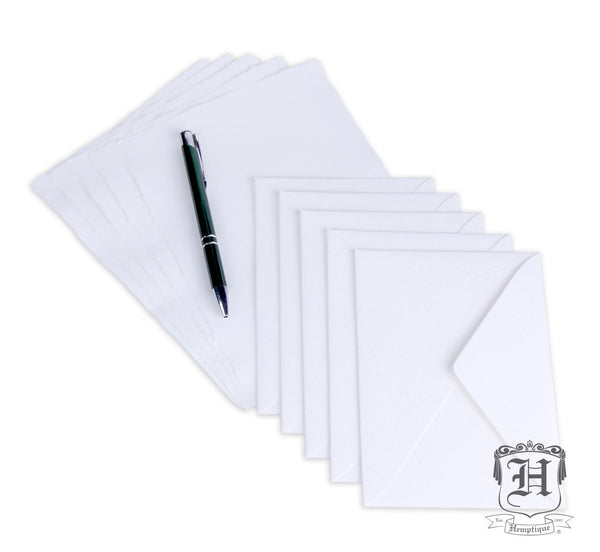 Handmade Hemp Paper Card Set 5-Pack White (A5 250GSM) - Hemptique