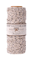 Metallic Hemp Glitter Cord - Black, Silver & Natural - Hemptique