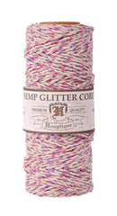 Metallic Hemp Glitter Cord - Pink, Purple & Natural