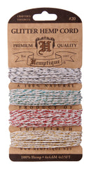 Glitter Hemp Cord Card - Festive Occasion #20 - Hemptique