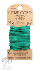 Hemp Cord Mini Card - Green #20 - Hemptique