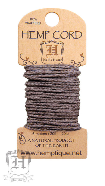 Hemp Cord Mini Card - Gray #20 - Hemptique