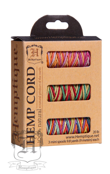 Hemp Cord - Tropical - 3 Pack - Hemptique