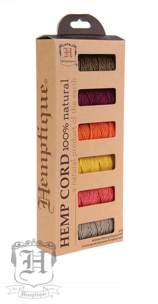 Hemp Cord -  6 Pack - All colors