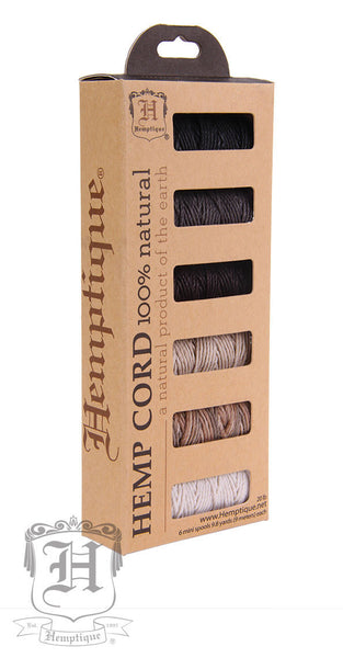 Hemp Cord -  6 Pack - All colors