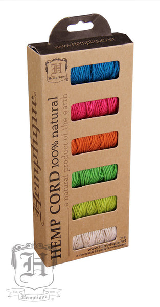 Hemp Cord -  6 Pack - All colors - Hemptique
