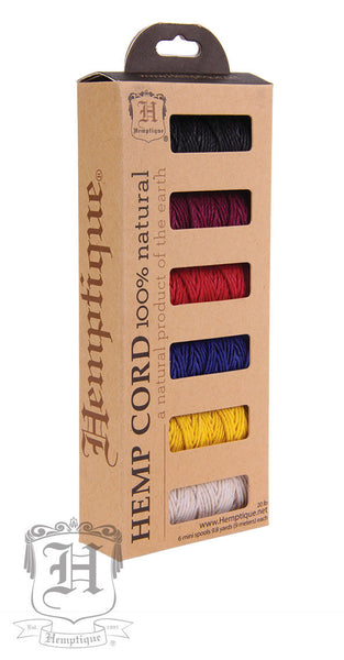 Hemp Cord -  6 Pack - All colors - Hemptique