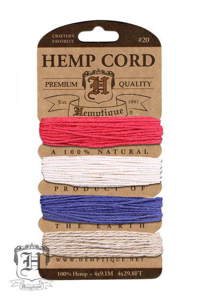 Hemp Cord Card - Americana Gold #20