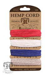 Hemp Cord Card - Americana Silver #20