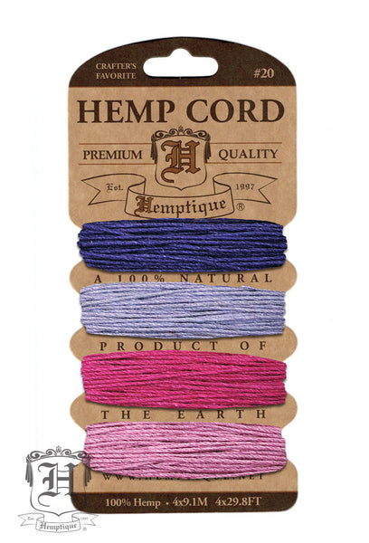 Hemp Cord Card - Berry Bar #20