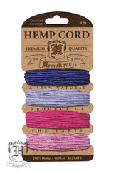Hemp Cord Card - Berry Bar #20