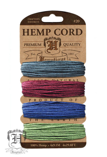 Hemp Cord Card - Earthy Pastel #20/#10