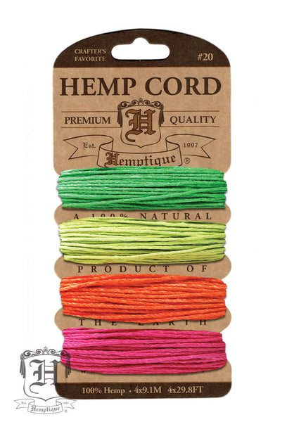 Hemp Cord Card - Neon #20 - Hemptique