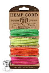 Hemp Cord Card - Neon #20 - Hemptique