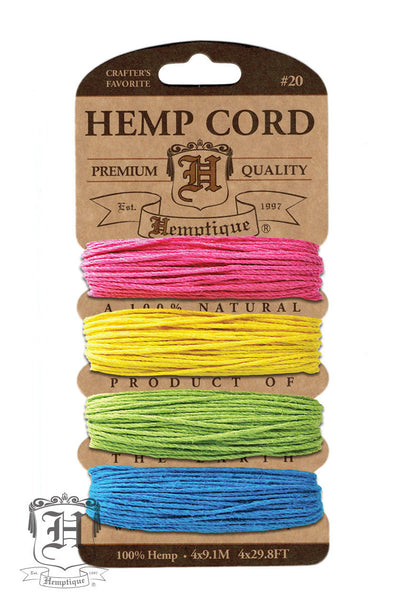 Hemp Cord Card - Razzle Dazzle #20 - Hemptique