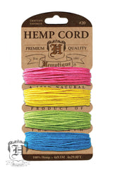 Hemp Cord Card - Razzle Dazzle #20 - Hemptique