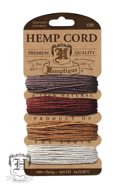 Hemp Cord Card - Shades of Bronze #20/#10