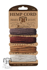 Hemp Cord Card - Shades of Bronze #20/#10