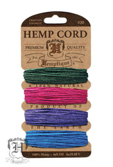 Hemp Cord Card - Shades of Party #20/#10