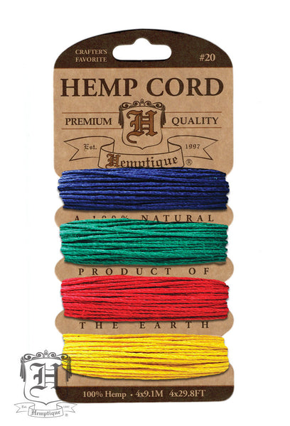 Hemp Cord Card - Shades of Topaz #20/#10