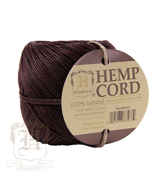Hemp Cord Ball - Dark Brown #20 - Hemptique