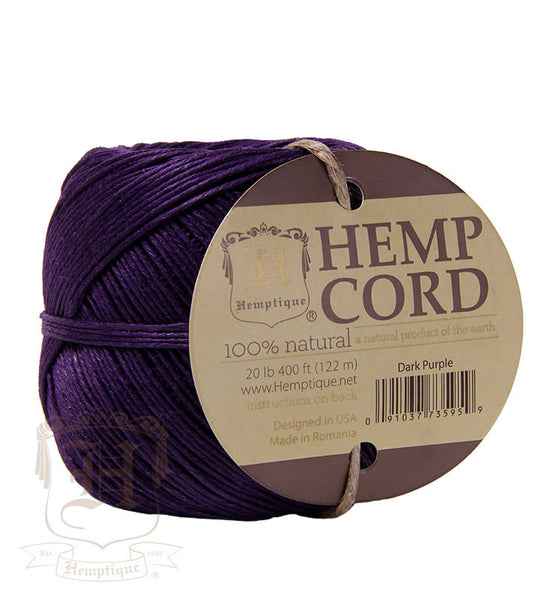 Hemp Cord Ball - Dark Purple #20