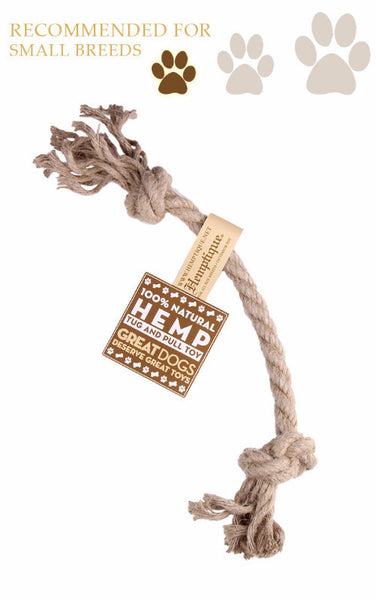 12mm Hemp Rope Tug & Pull Dog Toy - Hemptique