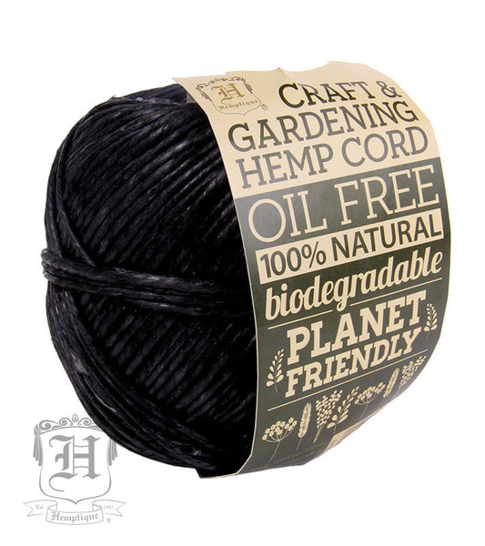 Hemp Gardening Cord - Black #100 - Hemptique